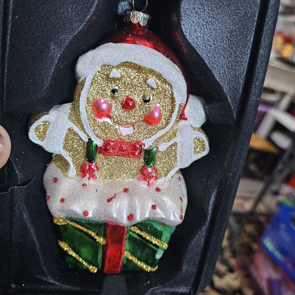 Christopher Radko Gingerbread Man Christmas Ornament L👀K Sparkle Bright - Picture 15 of 15